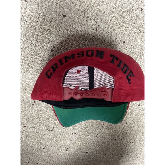 Vintage Nike Hat Alabama Snapback 90s Swoosh Shaped Snap Bama Vtg Roll Tide